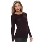Women's Apt. 9&reg; Embellished Yoke Sweater, Size: Xs, Purple