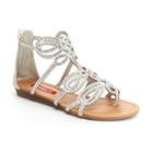 Unionbay Lindy Women's Rhinestone Gladiator Sandals, Size: 6.5, White