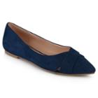 Journee Collection Winslo Women's Pointed Flats, Girl's, Size: 8, Blue (navy)