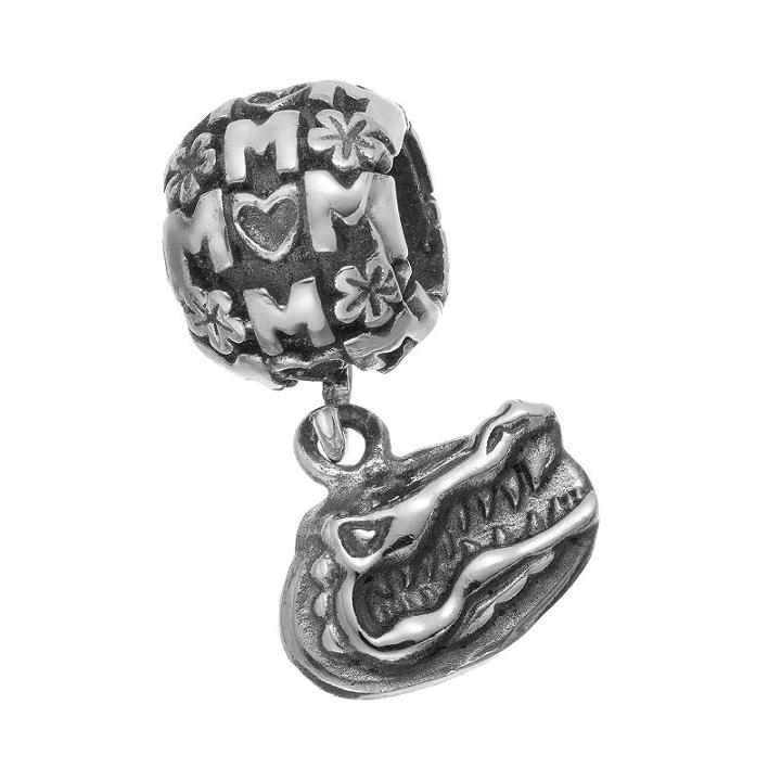 Dayna U Sterling Silver Florida Gators Team Logo Mom Charm, Women's, Grey