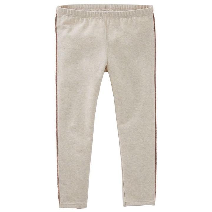 Girls 4-6x Oshkosh B'gosh&reg; Glitter Side-stripe Leggings, Girl's, Size: 8, Light Grey
