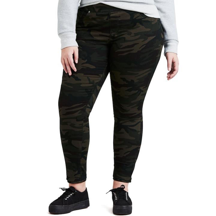 Plus Size Levi's Perfectly Shaping Camouflage Pull-on Leggings, Women's, Size: 20w Short, Green