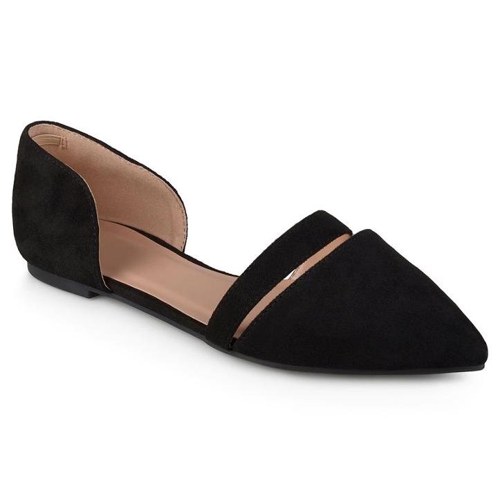 Journee Collection Nita Women's D'orsay Flats, Girl's, Size: 8.5, Black