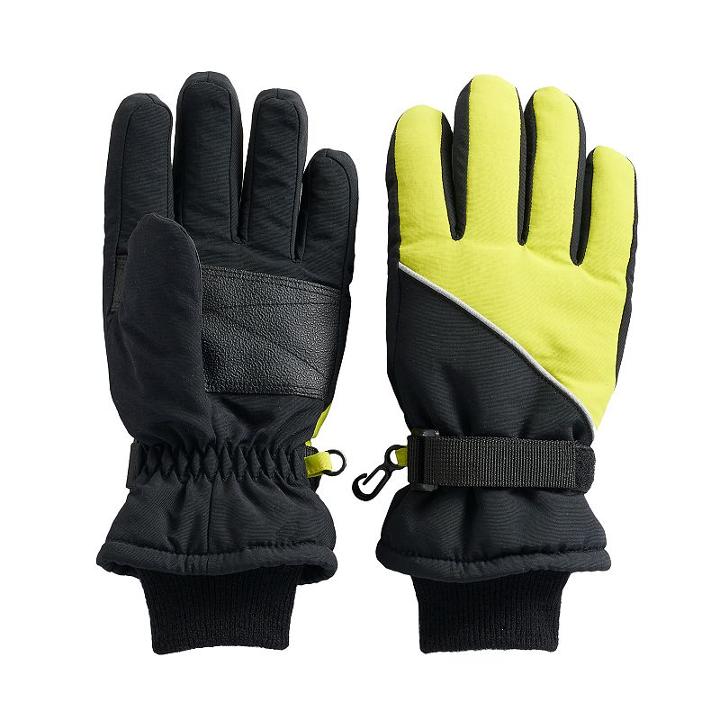 Boys 4-20 Tek Gear Warmtek Ski Gloves, Size: 4-7, Brt Yellow
