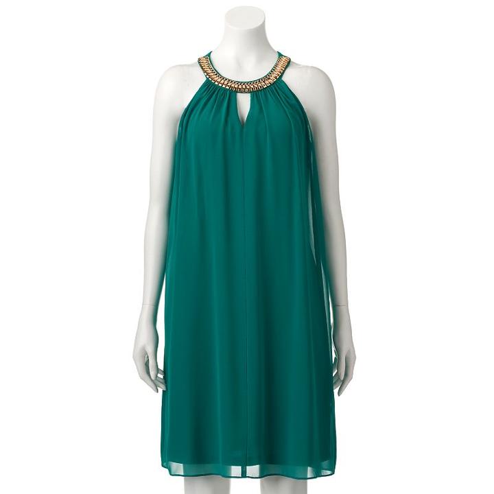 Women's Scarlett Halter Swing Dress, Size: 8, Green