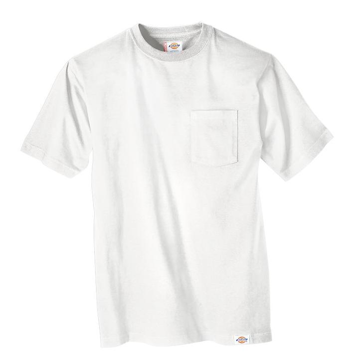 Big & Tall Dickies 2-pk. Solid Work Tee, Men's, Size: 6xl, White