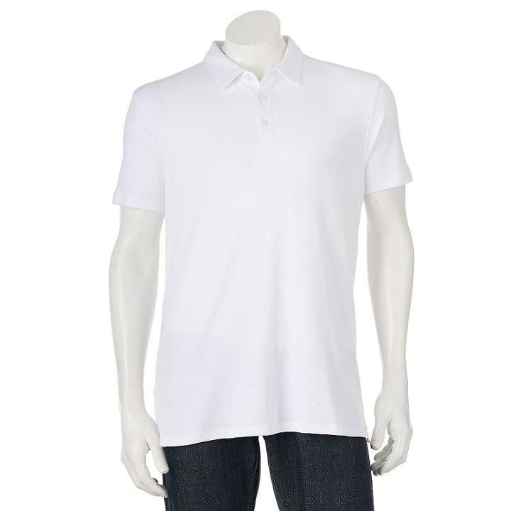 Men's Apt. 9 Solid Modern-fit Polo, Size: Xxl, White