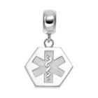 Insignia Collection Sterling Silver Medical Alert Charm, Multicolor