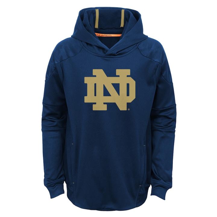 Boys 4-7 Notre Dame Fighting Irish Mach Pullover Hoodie, Size: S 4, Dark Blue