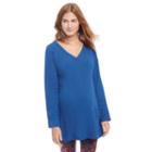 Maternity Oh Baby By Motherhood&trade; V-neck Tunic, Women's, Size: Large, Blue (navy)