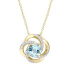 Stella Grace Gold Tone Sterling Silver Blue & White Topaz Swirl Pendant Necklace, Women's, Size: 18