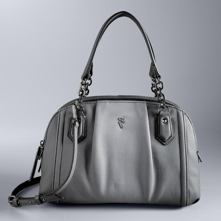 Simply Vera Vera Wang Landsdale Triple Entry Satchel, Women's, Grey