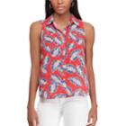 Women's Chaps Relaxed Sleeveless Shirt, Size: Large, Red