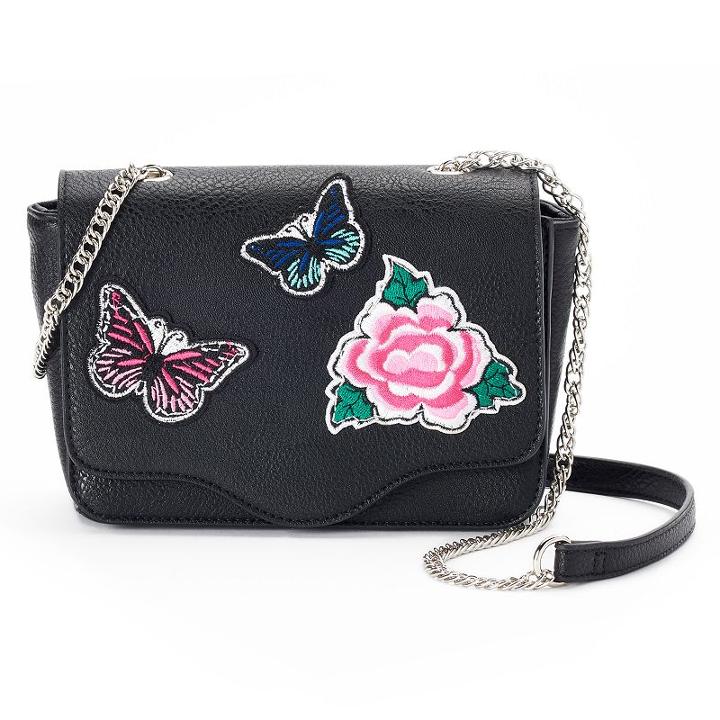 Candies&reg; Floral Butterfly Crossbody Bag, Women's, Black
