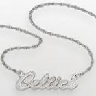 Boston Celtics Sterling Silver Script Necklace, Women's, Grey