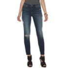Women's Jennifer Lopez Super Stretch Midrise Skinny Jeans, Size: 4 T/l, Med Blue