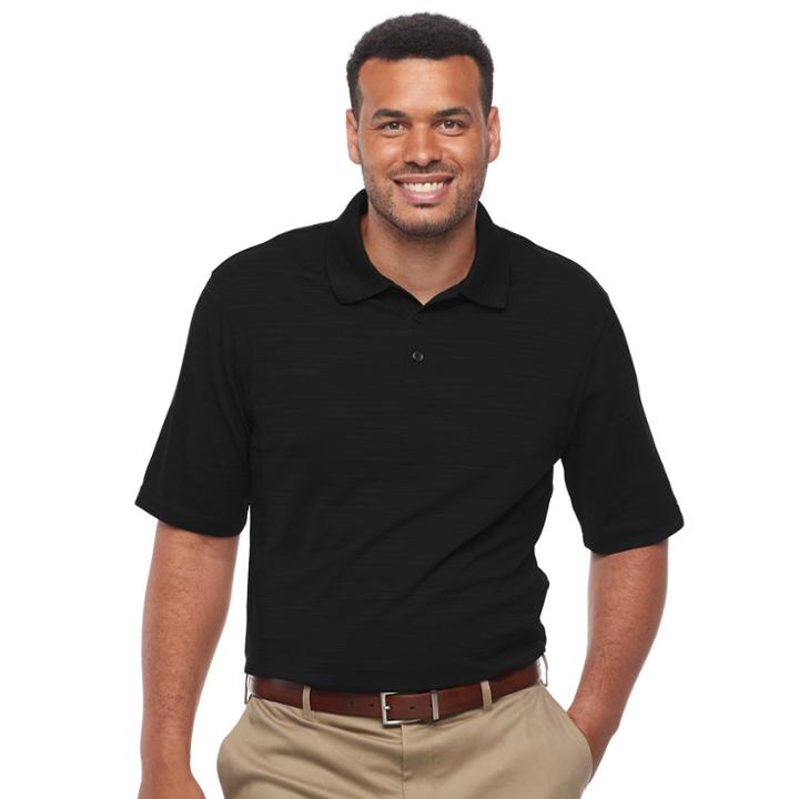 Big & Tall Haggar Classic-fit Space-dyed Performance Polo, Men's, Size: L Tall, Black