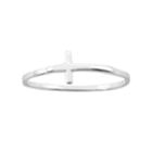 Itsy Bitsy Sterling Silver Sideways Cross Ring, Women's, Size: 7