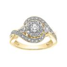 Cherish Always 10k Gold 5/8 Carat T.w. Diamond Bypass Engagement Ring, Women's, Size: 6, White