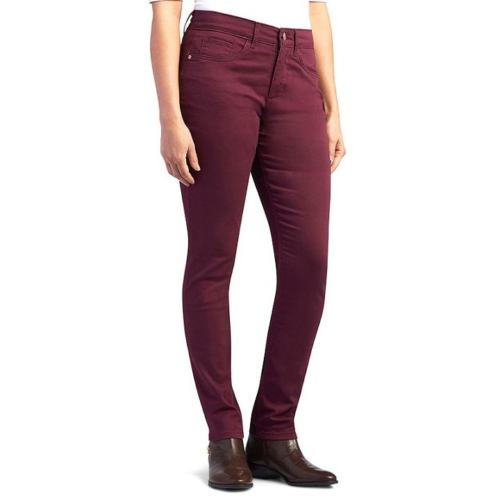 Petite Lee Frenchie Easy Fit Skinny Jeans, Women's, Size: 4 Petite, Dark Red