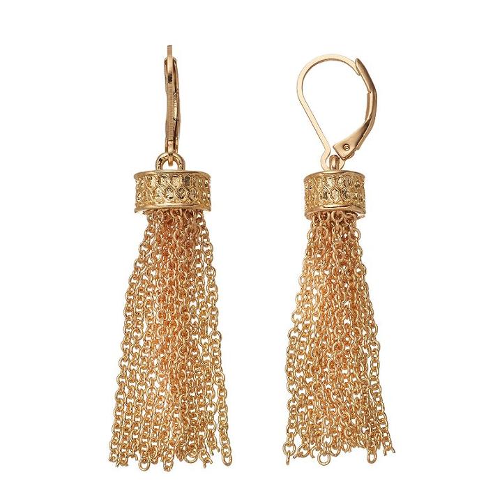 Dana Buchman Chain Tassel Drop Earrings, Women's, Gold