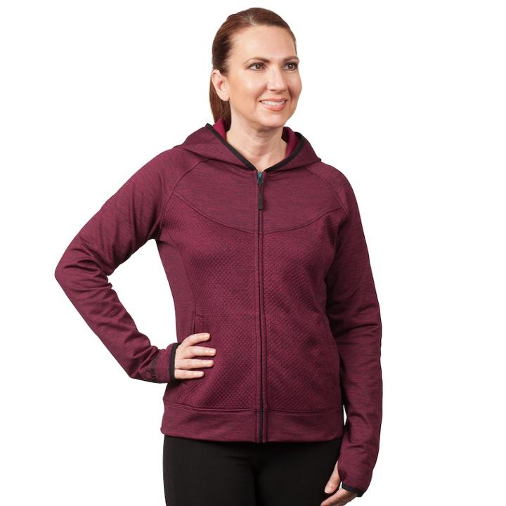 Women's Huntworth Jacquard Diamond & French Terry Jacket, Size: Large, Drk Purple