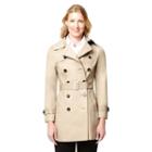 Women's Harve Benard Double-breasted Trench Coat, Size: Medium, Lt Beige