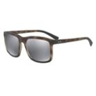 Armani Exchange Ax4067s 55mm Square Mirror Sunglasses, Men's, Grey