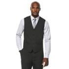 Men's Savane Shadow Plaid Wrinkle-resistant Suit Vest, Size: Small, Dark Grey