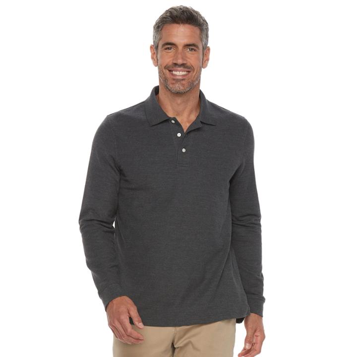 Men's Croft & Barrow&reg; Classic-fit Stretch Pique Polo, Size: Xxl, Dark Grey