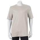 Men's Croft & Barrow&reg; Ribbed Classic-fit Easy-care Crewneck Tee, Size: Xl, Silver
