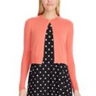 Women's Chaps Crop Cardigan, Size: Small, Orange