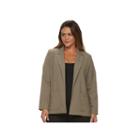 Plus Size Briggs Bi-stretch Solid Jacket, Women's, Size: 3xl, Med Brown