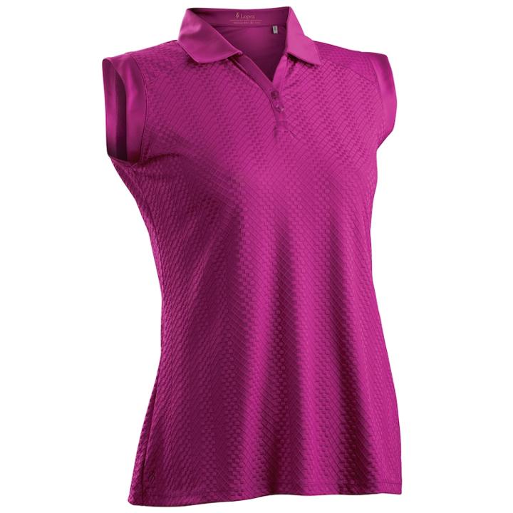 Women's Nancy Lopez Grace Sleeveless Golf Polo, Size: Xl, Dark Pink