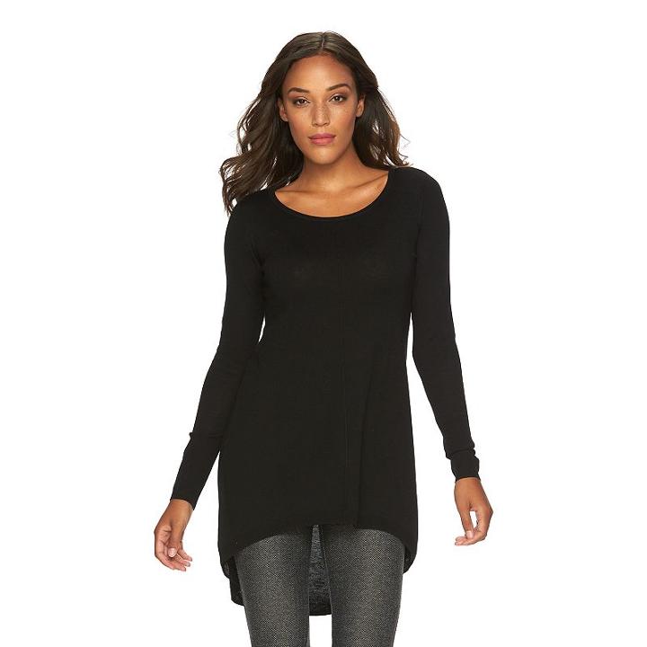 Women's Apt. 9&reg; High-low Tunic, Size: Xs, Black