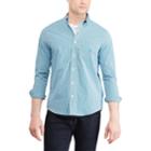 Men's Chaps Slim-fit Stretch Easy-care Button-down Shirt, Size: Xxl, Turquoise/blue (turq/aqua)