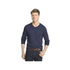 Big & Tall Izod Fieldhouse Classic-fit Wool-blend V-neck Sweater, Men's, Size: Xxl Tall, Dark Blue