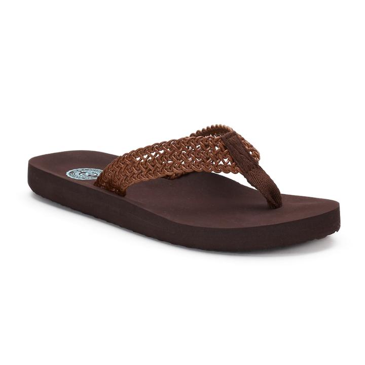 So&reg; Crochet Lami Women's Sandals, Size: Large, Brown