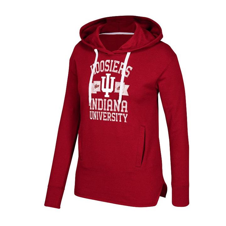Women's Adidas Indiana Hoosiers Banner Hoodie, Size: Large, Red