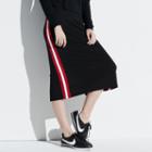 K/lab Athletic Stripe Pencil Skirt, Girl's, Size: Small, Black