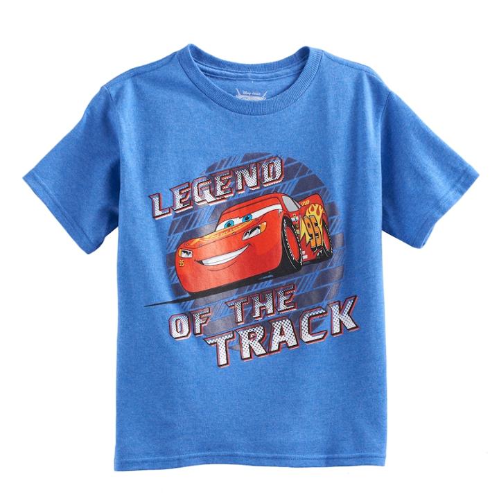 Disney / Pixar Cars Boys 4-7 Lightning Mcqueen Legend Of The Track Graphic Tee, Size: 4, Blue Other