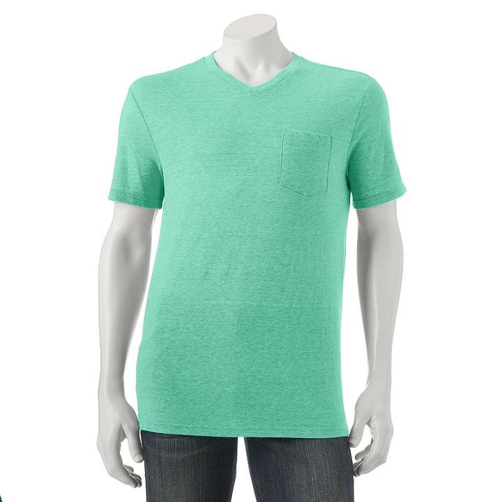 Big & Tall Urban Pipeline&reg; Solid V-neck Tee, Men's, Size: 4xl, Brt Blue