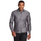 Men's Van Heusen Never Tuck Slim-fit Button-down Shirt, Size: Xxl, Grey