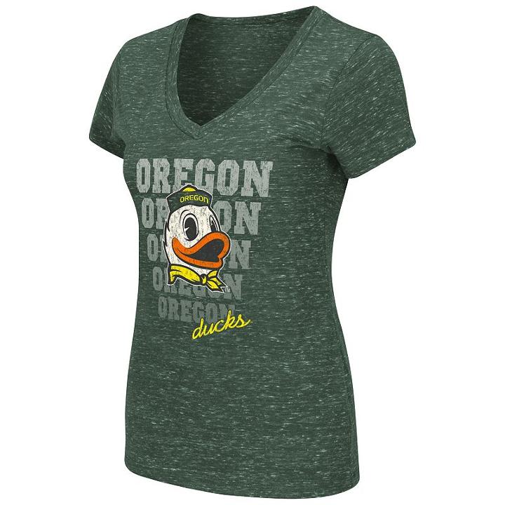 Women's Oregon Ducks Delorean Tee, Size: Large, Dark Green