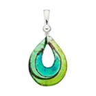 Wearable Art Glass Teardrop Pendant, Women's, Green