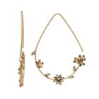 Simply Vera Vera Wang Simulated Stone Flower Threader Earrings, Women's, Gold