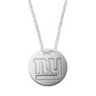 New York Giants Sterling Silver Team Logo Disc Pendant Necklace, Women's, Size: 18, Grey