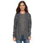 Women's Croft & Barrow&reg; Marled Cardigan Sweater, Size: Xl, Grey