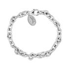 Stella Grace Laura Ashley Sterling Silver Oval Link Chain Bracelet, Women's, Size: 7.25, Grey