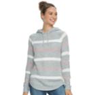 Juniors' Cloud Chaser Hooded Knit Top, Teens, Size: Medium, Grey